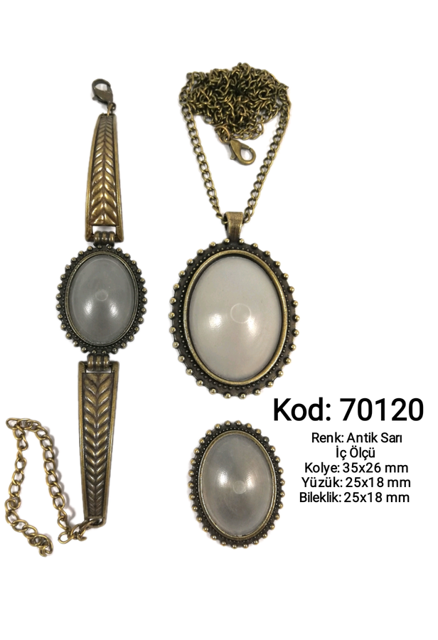 Kolye Yüzük Bileklik Seti 70120