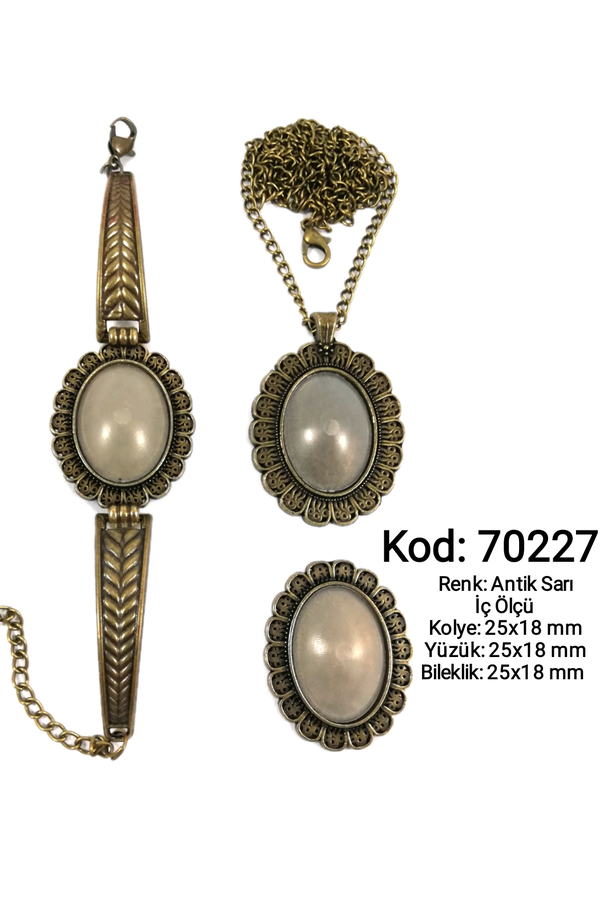 Kolye Yüzük Bileklik Seti 70227