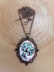 Toptan 100 Adet Desenli Büyük Boy Çini Kolye