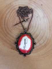 Toptan 100 Adet Atatürk İmzalı ve Silüetli Çini Kolye