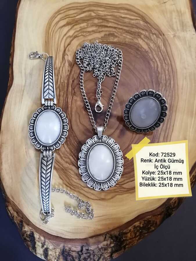 Kolye Yüzük Bileklik Seti 72529