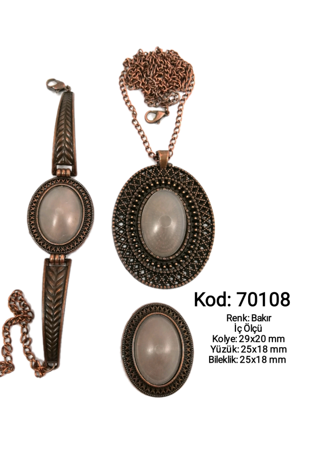 Kolye Yüzük Bileklik Seti 70108