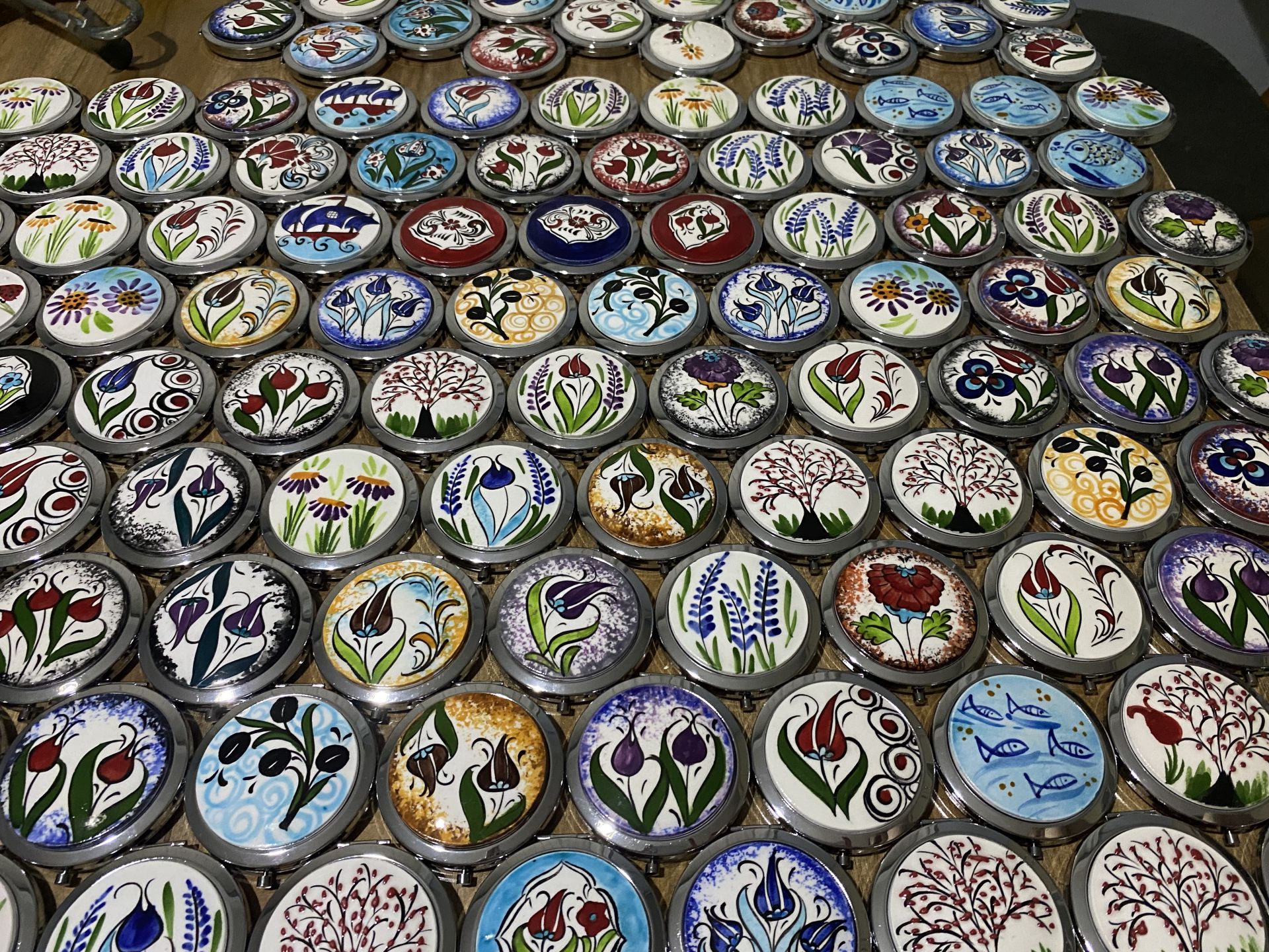 50 adet çini el aynası