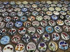 20 adet çini el aynası