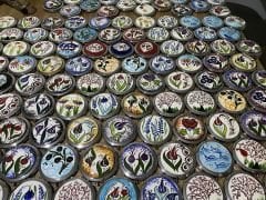 20 adet çini el aynası