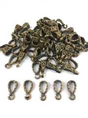 100 Adet Antik Sarı Renk Kolye Tepeliği