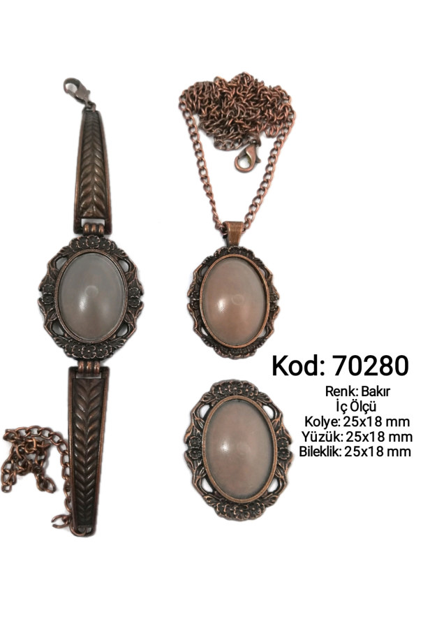 Kolye Yüzük Bileklik Seti 70280